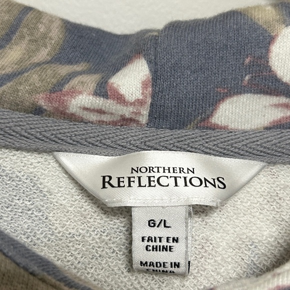 Northern Reflections Hoodie Sweater Dress Women's Size Large Cottagecore Floral - Picture 10 of 10